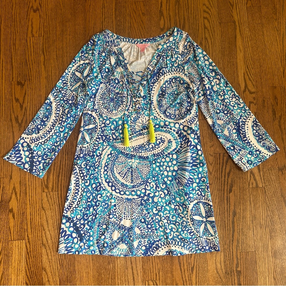 Lilly Pulitzer Size Small Sea Isle Cover Up Dress Midnight Blues